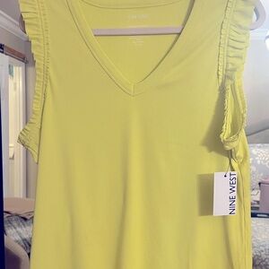 NWT Nine West Women's Bright Yellow Tank Top